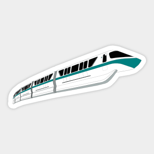 Teal Monorail Sticker